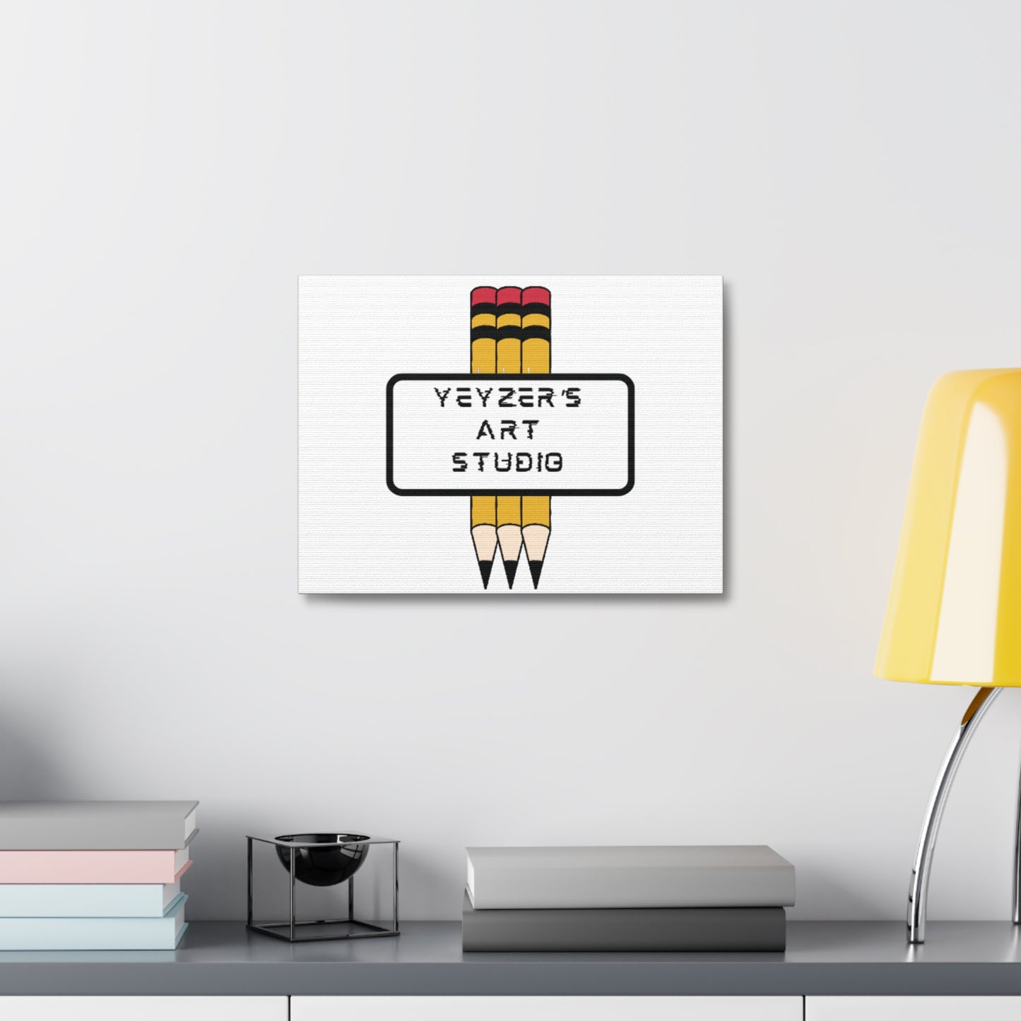 Creative Stretched Canvas Art for Artists, Personalized Wall Decor, Art Studio Sign, Gift for Art Lovers, Home Office Decoration