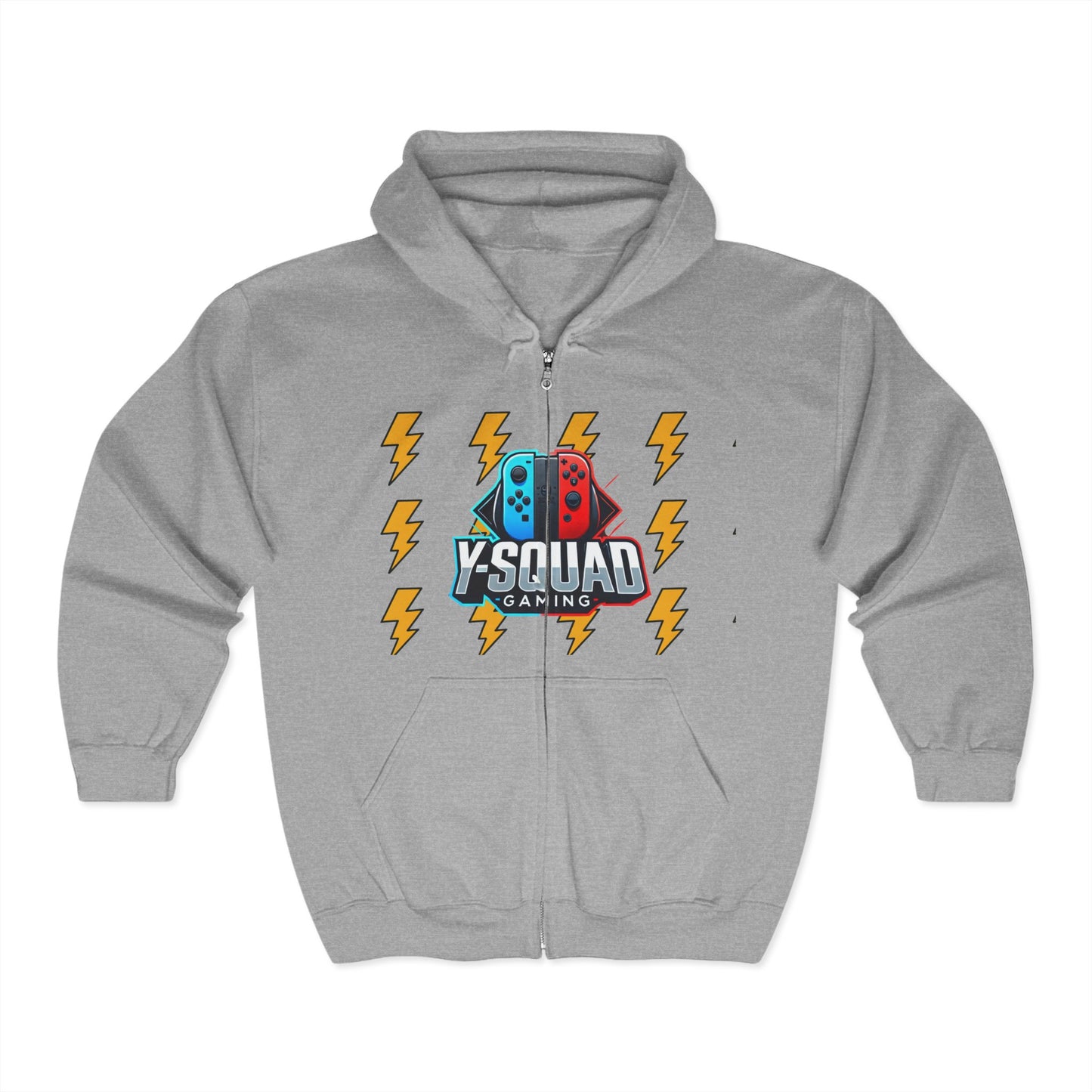 Unisex Gaming Hoodie, Y-Squad Gaming Sweatshirt, Cozy Gaming Apparel, Perfect Gift for Gamers, Comfortable Zip-Up Hoodie