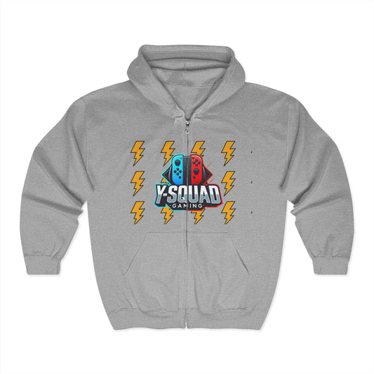 Unisex Gaming Hoodie, Y-Squad Gaming Sweatshirt, Cozy Gaming Apparel, Perfect Gift for Gamers, Comfortable Zip-Up Hoodie