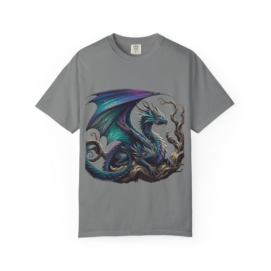 Fantasy Dragon & Art Pencil Unisex Garment-Dyed T-Shirt