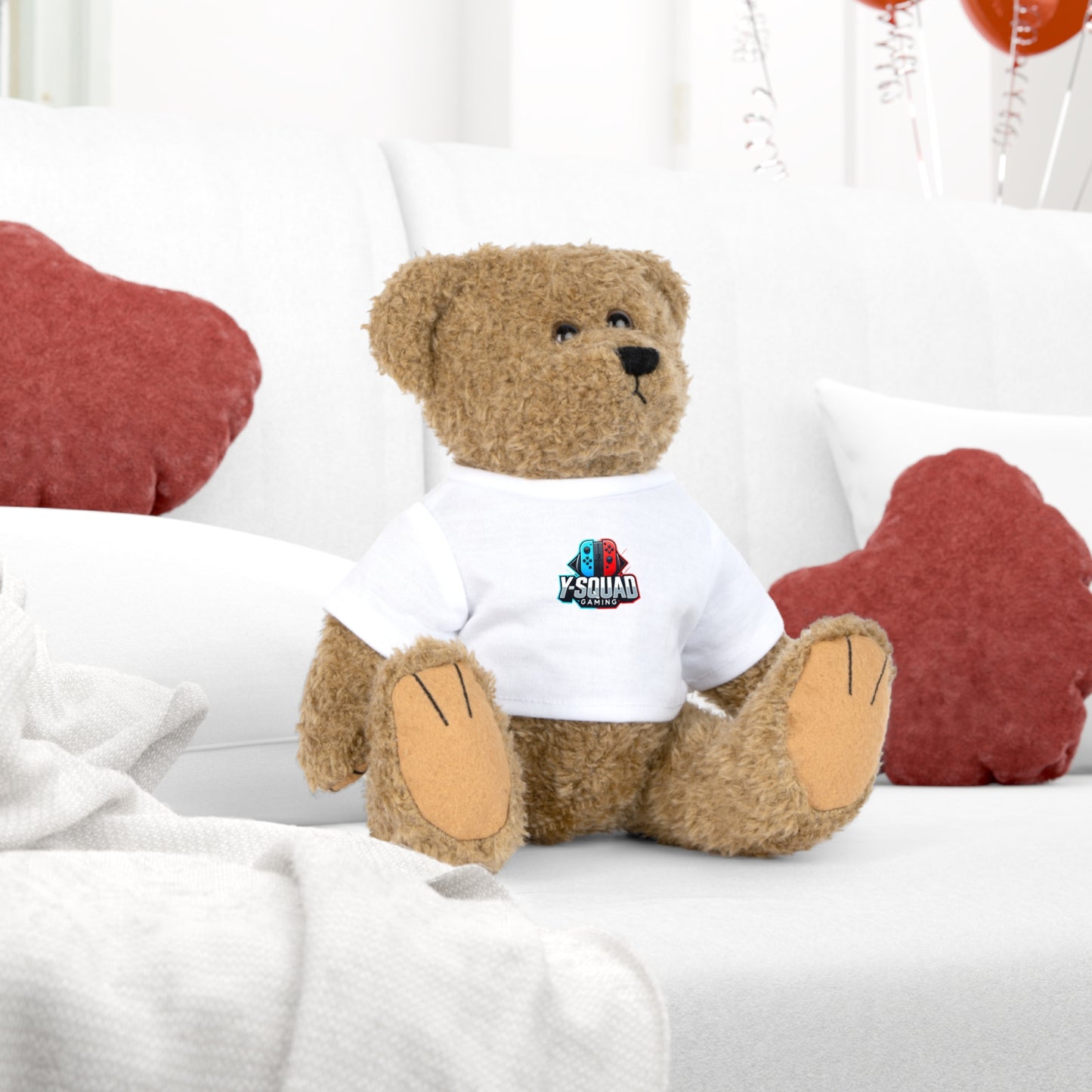 K-Squad Plush Toy with T-Shirt, Soft Bear, Cute Gift, Kids Stuffed Animal, Personalized Keepsake, Birthday Surprise