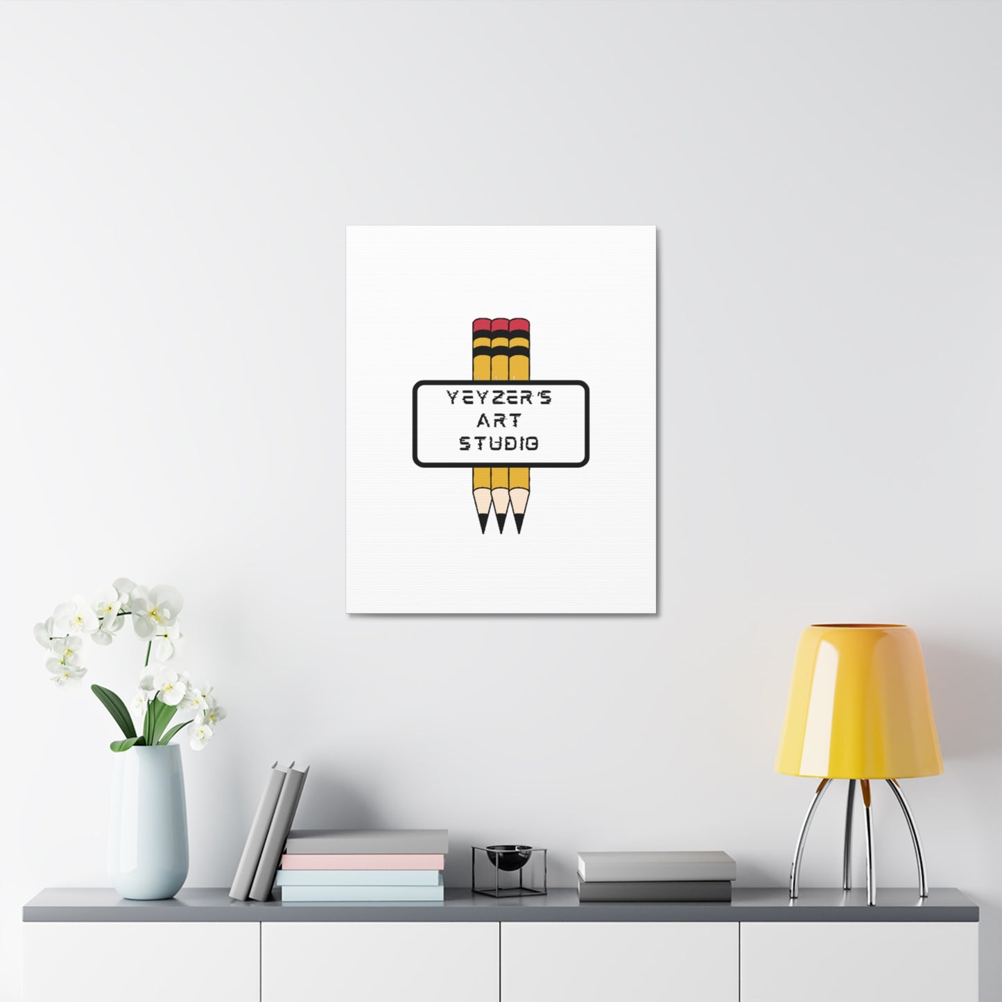 Creative Stretched Canvas Art for Artists, Personalized Wall Decor, Art Studio Sign, Gift for Art Lovers, Home Office Decoration
