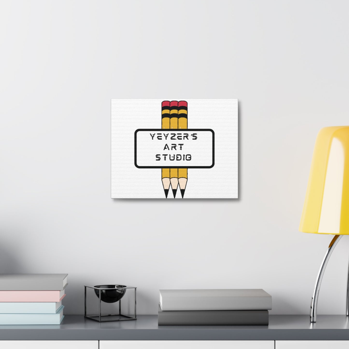 Creative Stretched Canvas Art for Artists, Personalized Wall Decor, Art Studio Sign, Gift for Art Lovers, Home Office Decoration