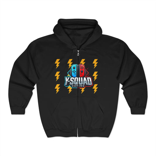 Unisex Gaming Hoodie, Y-Squad Gaming Sweatshirt, Cozy Gaming Apparel, Perfect Gift for Gamers, Comfortable Zip-Up Hoodie