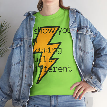 Built Different Unisex Heavy Cotton Tee - Bold Statement Shirt for Everyday Confidence