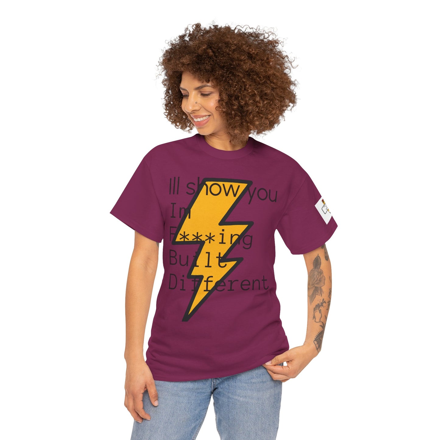 Built Different Unisex Heavy Cotton Tee - Bold Statement Shirt for Everyday Confidence