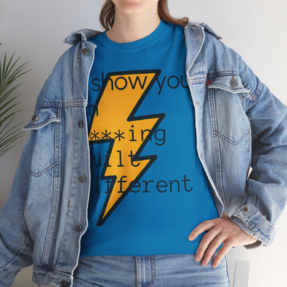 Built Different Unisex Heavy Cotton Tee - Bold Statement Shirt for Everyday Confidence