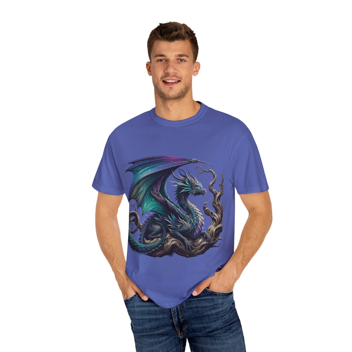 Fantasy Dragon & Art Pencil Unisex Garment-Dyed T-Shirt