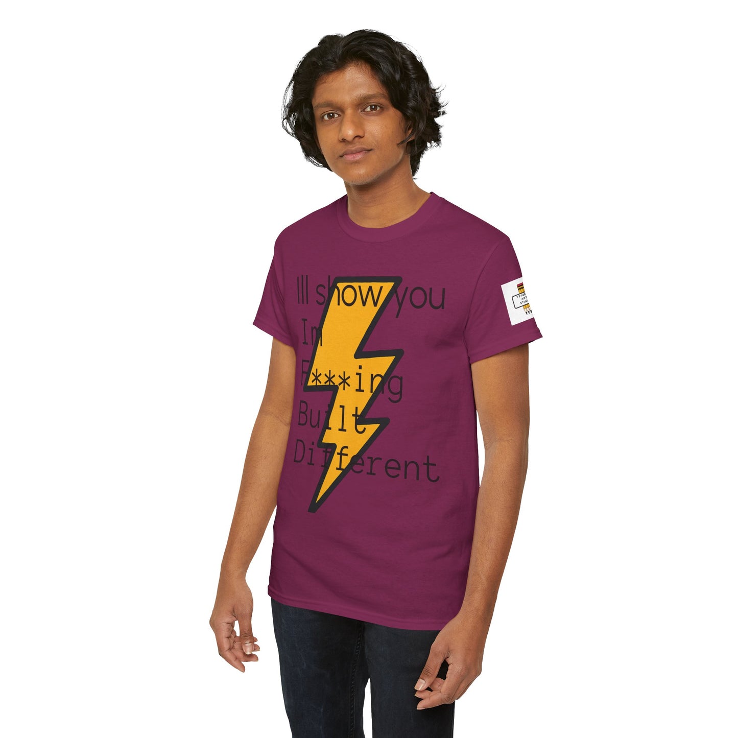 Built Different Unisex Heavy Cotton Tee - Bold Statement Shirt for Everyday Confidence