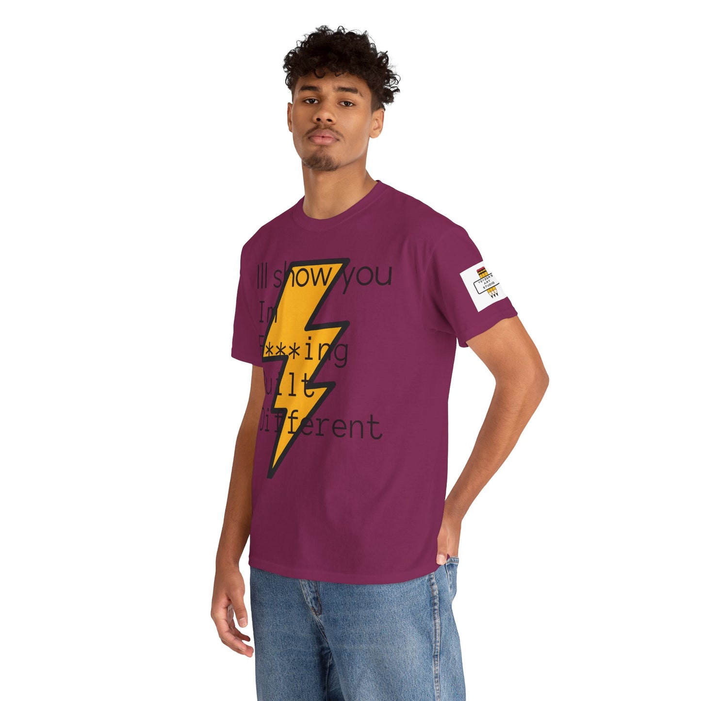Built Different Unisex Heavy Cotton Tee - Bold Statement Shirt for Everyday Confidence