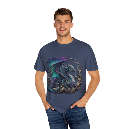 Fantasy Dragon & Art Pencil Unisex Garment-Dyed T-Shirt
