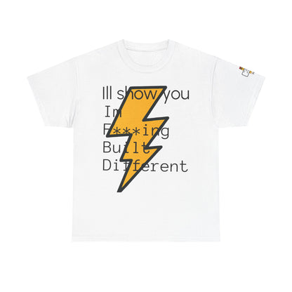 Built Different Unisex Heavy Cotton Tee - Bold Statement Shirt for Everyday Confidence