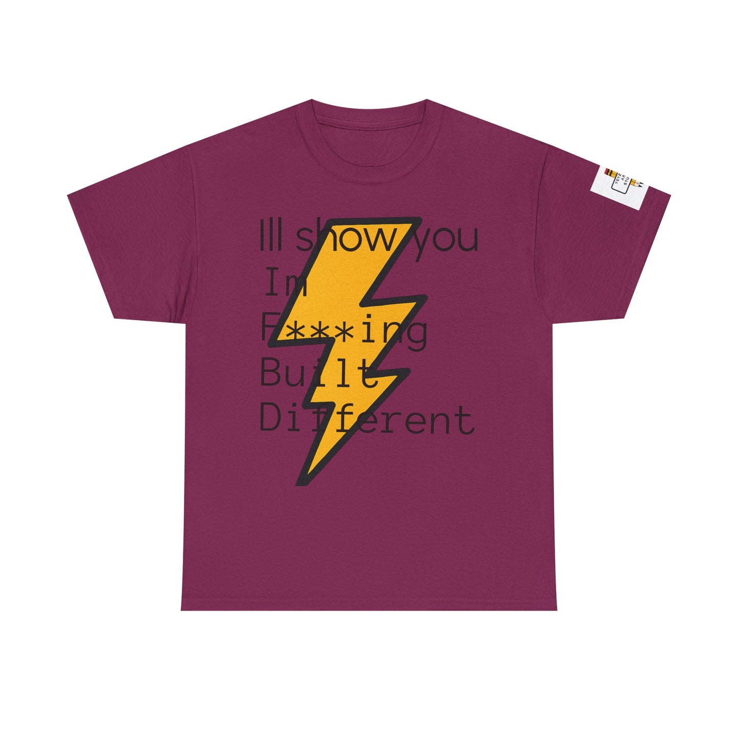 Built Different Unisex Heavy Cotton Tee - Bold Statement Shirt for Everyday Confidence