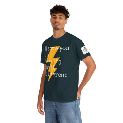 Built Different Unisex Heavy Cotton Tee - Bold Statement Shirt for Everyday Confidence
