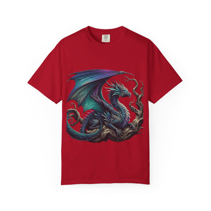 Fantasy Dragon & Art Pencil Unisex Garment-Dyed T-Shirt