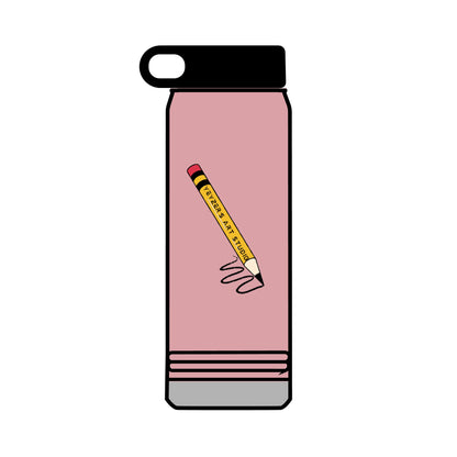 Creative 32oz Water Bottle with Pencil Design - Perfect for Artists and Students
