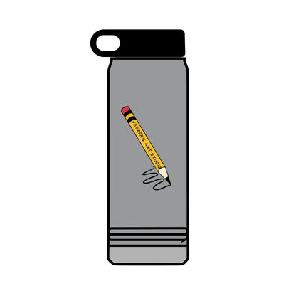 Creative 32oz Water Bottle with Pencil Design - Perfect for Artists and Students