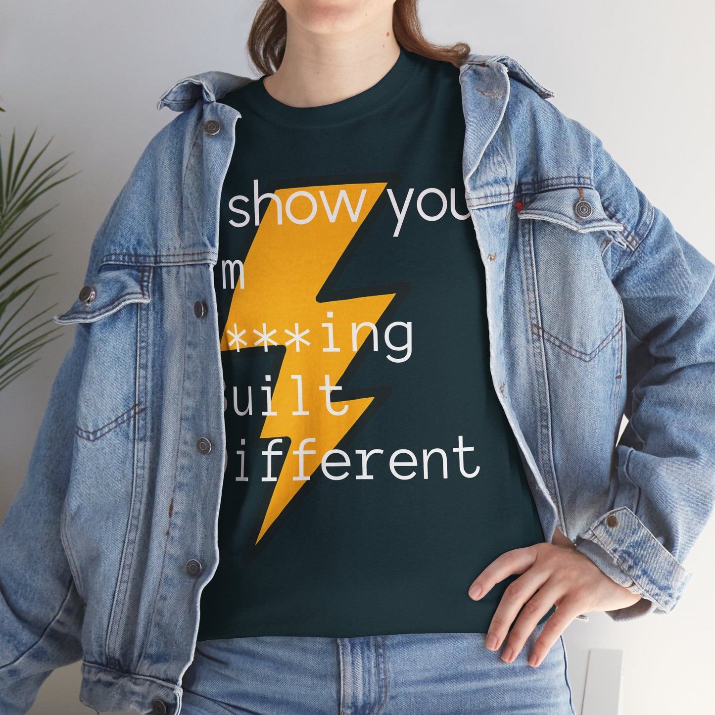 Built Different Unisex Heavy Cotton Tee - Bold Statement Shirt for Everyday Confidence