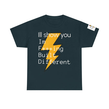 Built Different Unisex Heavy Cotton Tee - Bold Statement Shirt for Everyday Confidence