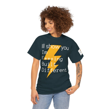 Built Different Unisex Heavy Cotton Tee - Bold Statement Shirt for Everyday Confidence