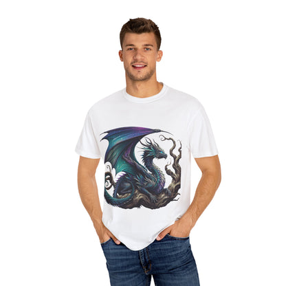 Fantasy Dragon & Art Pencil Unisex Garment-Dyed T-Shirt